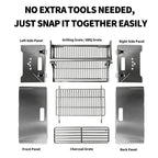 Flip Rotatable BBQ Grill｜Portable Foldable Stainless Steel