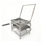 Adjustable Rotating Stainless Steel Charcoal BBQ Grill