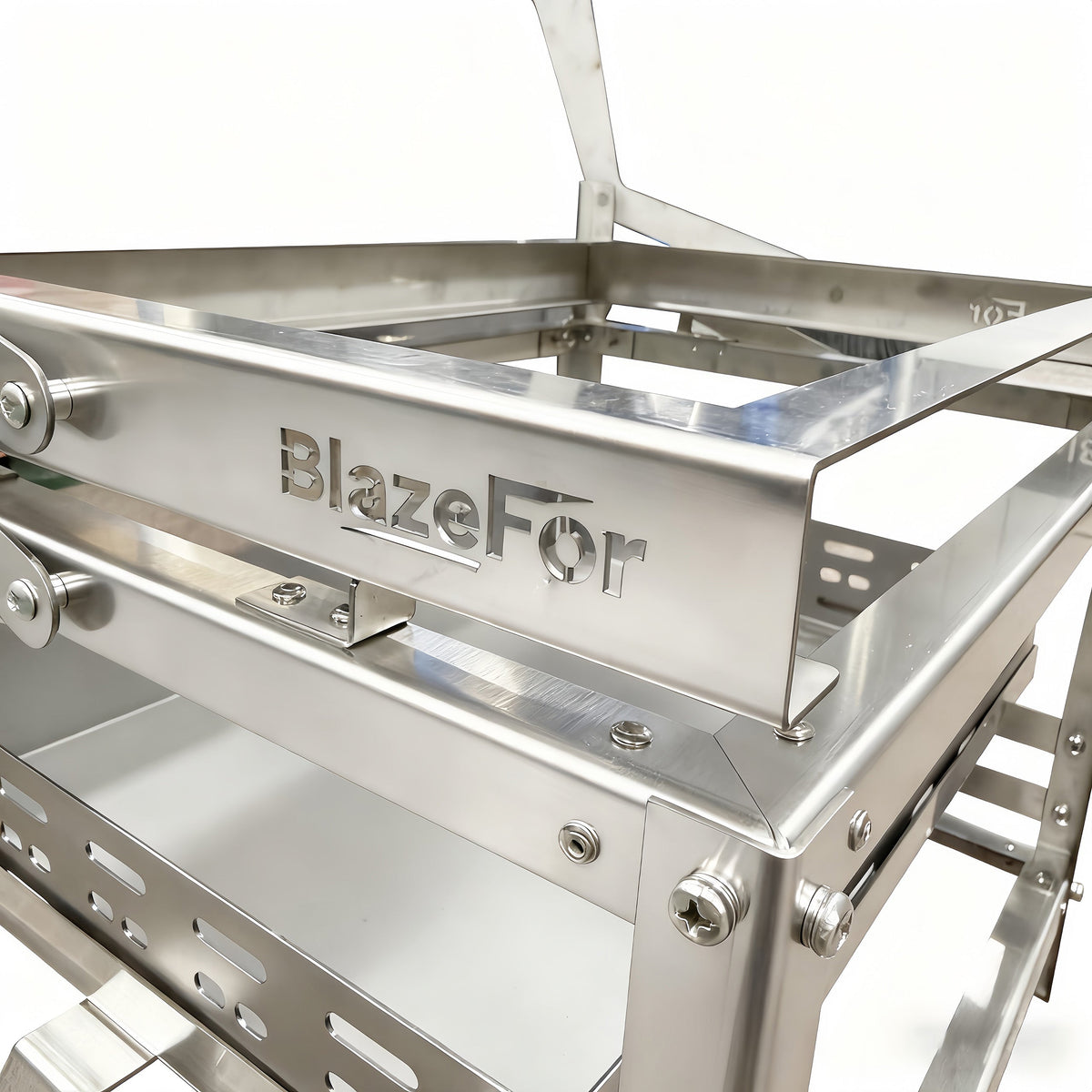 Adjustable Rotating Stainless Steel Charcoal BBQ Grill